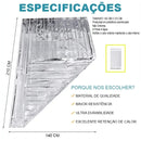 Cobertor Manta Térmica Aluminizado - Para Resgate, Emergência e Camping - KIT com 3 Unidades