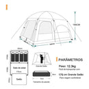 mall inline badge Barraca Camping Acampamento 9-12 Pessoas Grande Família Lux barraca 8 pessoas impermeável