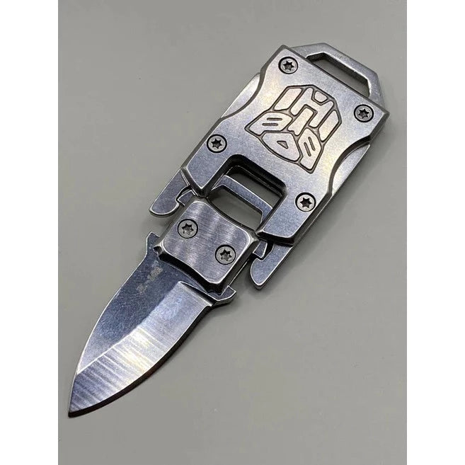 Canivete De Bolso Transformer Alta Resistência Chaveiro Disfarçado Aço Inox