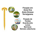 Kit 10 peças Estacas Fixação Barraca Gazebo Guarda Sol Tenda 35cm