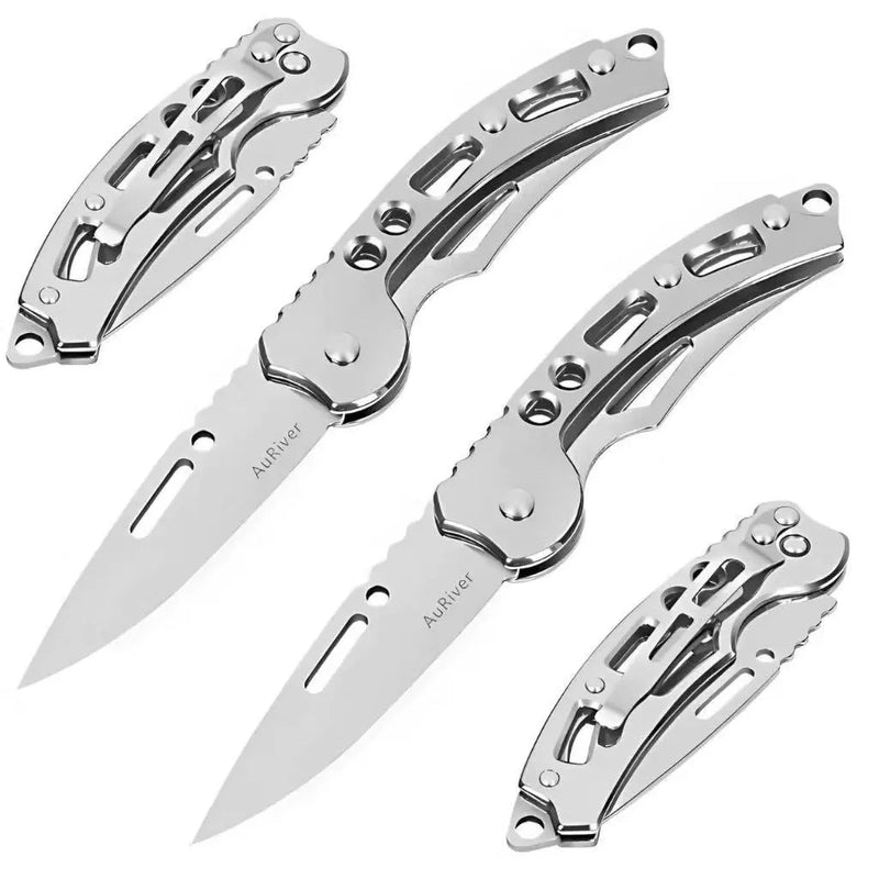 Canivete dobrável de aço inoxidável Emergencia Camping Trilha Alta Resistência Pesca Caminhada