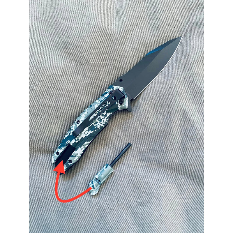 D03 Canivete Camuflado Com Pederneira De Magnésio Luatek