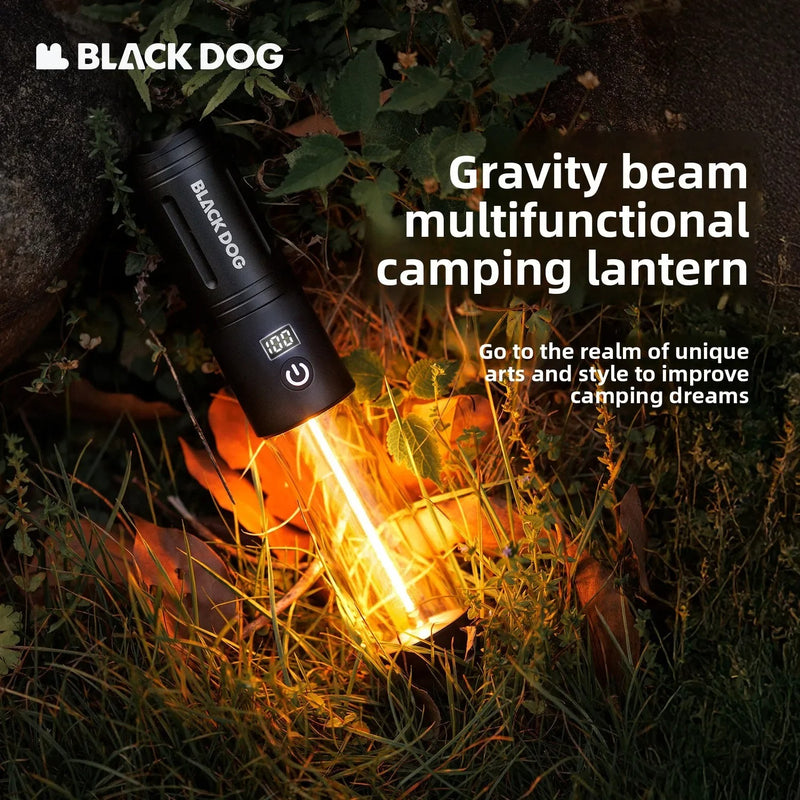Blackdog – Lâmpada de acampamento retrátil, 3 cores, leve, portátil e à prova d’água, ideal para trilhas e camping.