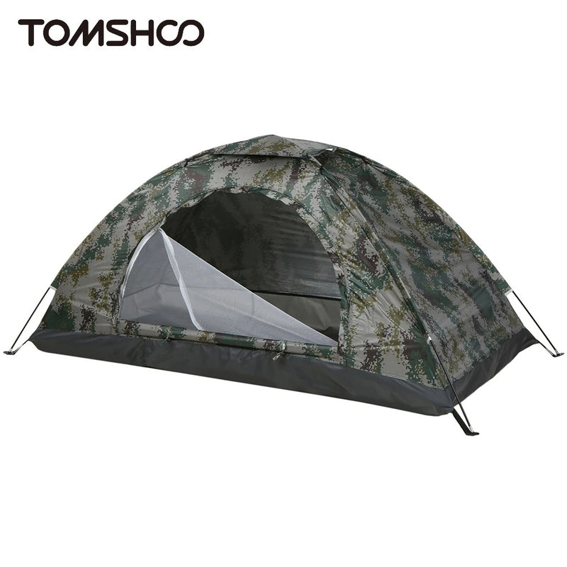 Tomshoo barraca de acampamento ultraleve para 1/2 pessoas, camada única, portátil, caminhada, revestimento anti-UV, upf 30 + para pesca na praia ao ar livre