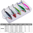 PROBEROS – Kit com 5 Iscas Biônicas de 30g, ganchos duplos, para pesca long shot.