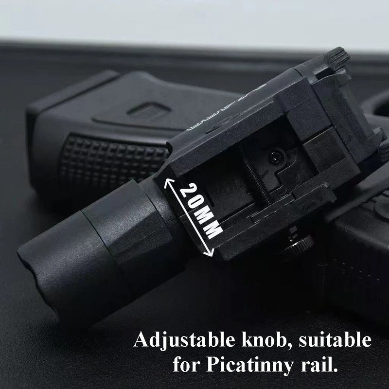 X400U – Lanterna e ponteiro laser 2 em 1, alta intensidade, compatível com trilho 20mm para airsoft, caça e jogos táticos.