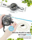 Cordão de varal portátil – Linha ajustável de 10m, ideal para secar roupas em viagens, camping, hotéis e uso interno/externo.