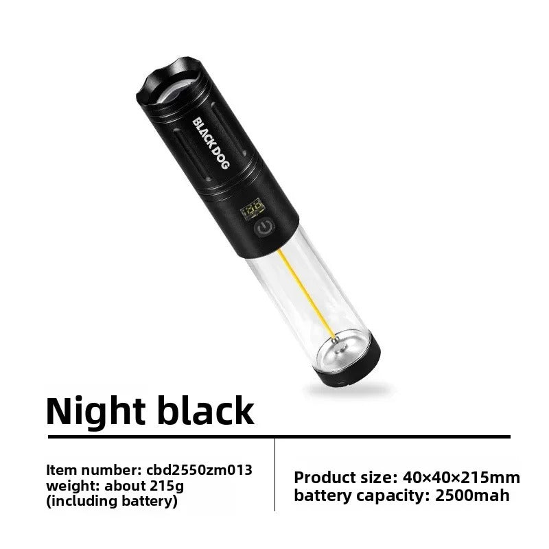 Blackdog – Lâmpada de acampamento retrátil, 3 cores, leve, portátil e à prova d’água, ideal para trilhas e camping.