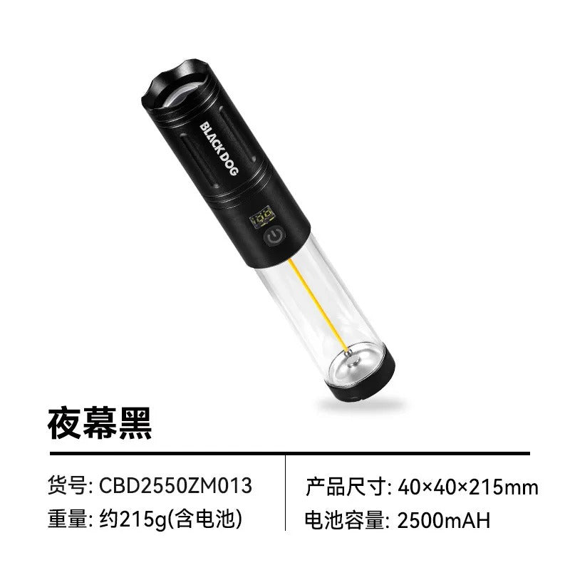 Blackdog – Lâmpada de acampamento retrátil, 3 cores, leve, portátil e à prova d’água, ideal para trilhas e camping.