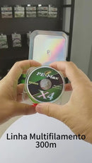 Linha De Pesca Multifilamento 300m/500m Verde Cinza Multicor 4 Fios Super Resistente PE 35kg e 500 m
