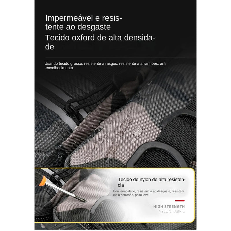 Bolsa de isca de pesca de grande capacidade, bolsa de cintura multifuncional, mochila tática, bolsa de equipamento de pesca