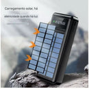 Carregador Portátil Power Bank Solar 20.000mah Com cabos 5 Em1 LED lanterna