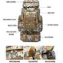 Mochila Tática Militar Impermeável Reforçada Grande 80 Litro