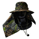 Chapéu Pescador com Proteção Premium Canavieiro Camuflado Camping Chapeu de Pesca com Proteção